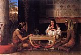 Players Canvas Paintings - Egyptian Chess Players